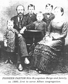 Pastor Nils Bryngelsen Berge and family