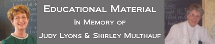 dedicated to Judy Lyons and Shirley Multhauf